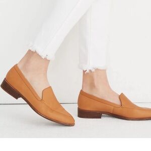 Madewell The Frances Amber Brown Leather Slip Ons  Loafer Women’s Size 8